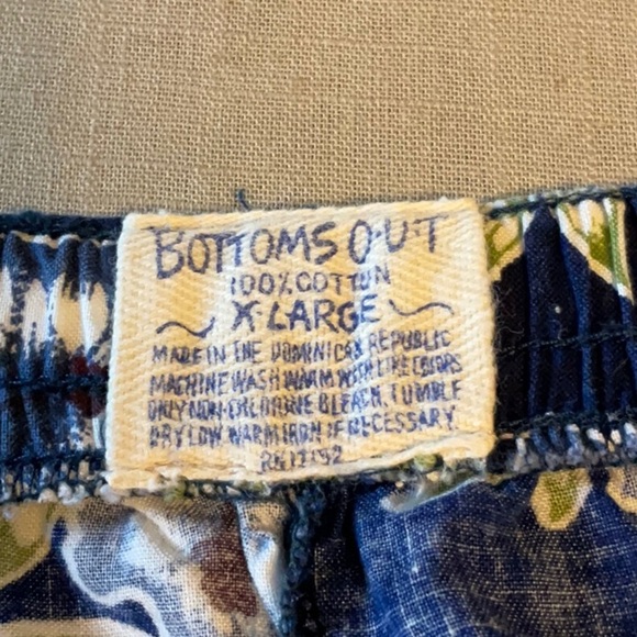 Floral Blue and Green Men's Shorts - Picture 3 of 3